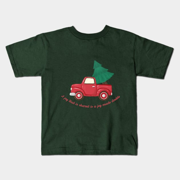 Christmas Tree Kids T-Shirt by blckpage